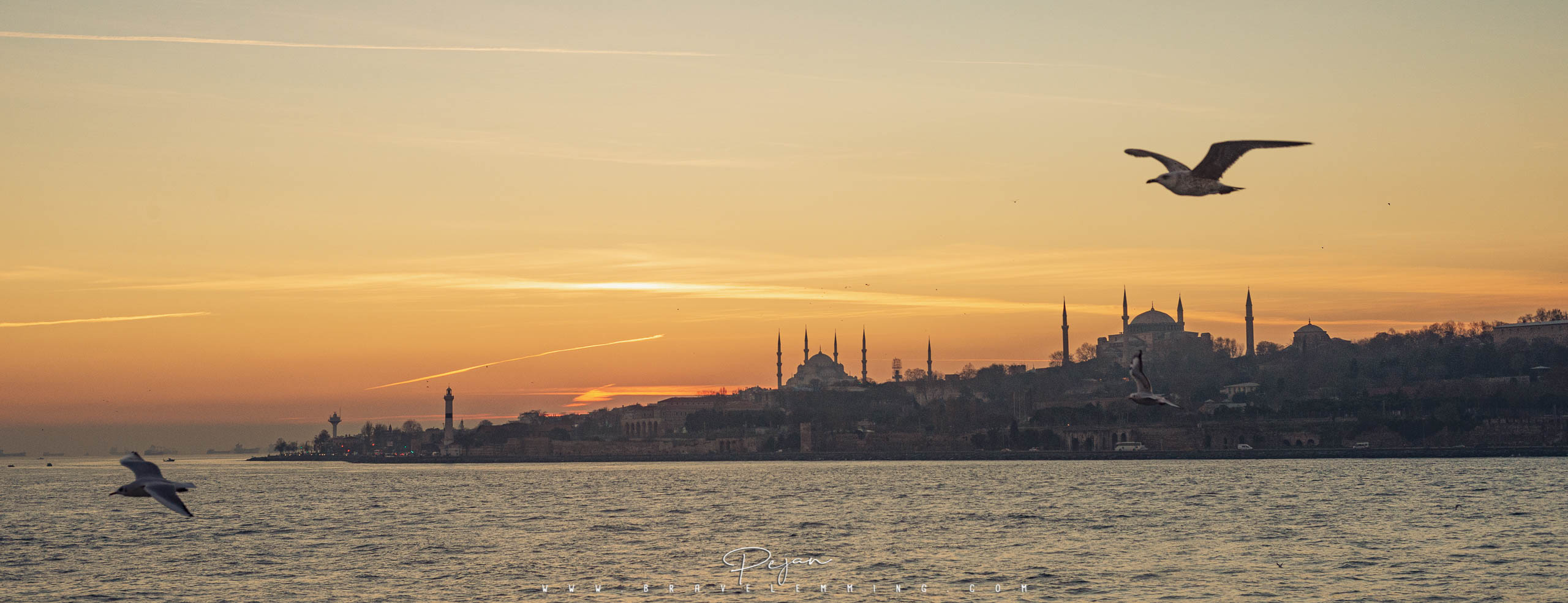 Coucher de soleil sur le Bosphore, Istanbul
